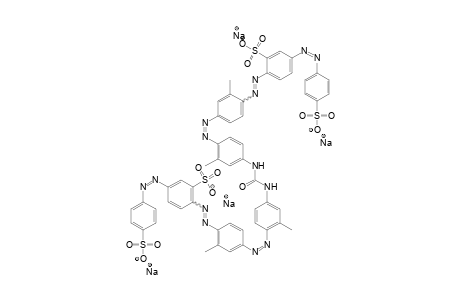 Tetrasodium 2-[(2-methyl-4-{[2-methyl-4-({[(3-methyl-4-{[3-methyl-4-({2-sulfonato-4-[(4-sulfonatophenyl)diazenyl]phenyl}diazenyl)phenyl]diazenyl}phenyl)amino]carbonyl}amino)phenyl]diazenyl}phenyl)diazenyl]-5-[(4-sulfonatophenyl)diazenyl]benzenesulfonate