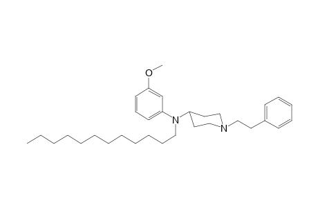 N-Dodecyl-N-(3-methoxyphenyl)-1-(2-phenylethyl)piperidin-4-amine