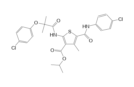 isopropyl 5-[(4-chloroanilino)carbonyl]-2-{[2-(4-chlorophenoxy)-2-methylpropanoyl]amino}-4-methyl-3-thiophenecarboxylate