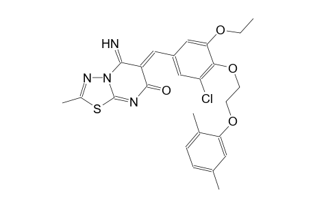 7H-[1,3,4]thiadiazolo[3,2-a]pyrimidin-7-one, 6-[[3-chloro-4-[2-(2,5-dimethylphenoxy)ethoxy]-5-ethoxyphenyl]methylene]-5,6-dihydro-5-imino-2-methyl-, (6Z)-