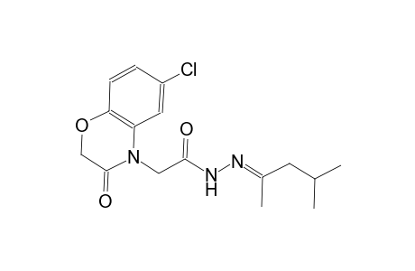 2-(6-chloro-3-oxo-2,3-dihydro-4H-1,4-benzoxazin-4-yl)-N'-[(E)-1,3-dimethylbutylidene]acetohydrazide