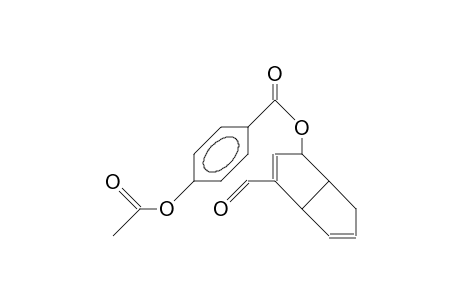 4-Acetoxy-benzoic acid, (2-formyl-cis-bicyclo(3.3.0)octa-2,7-dien-exo-4-yl) ester
