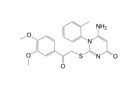 6-amino-2-{[2-(3,4-dimethoxyphenyl)-2-oxoethyl]sulfanyl}-1-(2-methylphenyl)-4(1H)-pyrimidinone