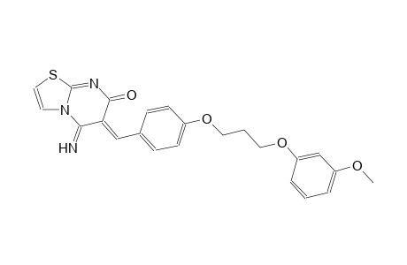 (6Z)-5-imino-6-{4-[3-(3-methoxyphenoxy)propoxy]benzylidene}-5,6-dihydro-7H-[1,3]thiazolo[3,2-a]pyrimidin-7-one