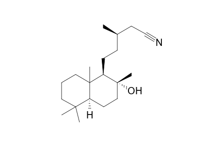 (+-)-1.beta.-[(3S)-4-cyano-3-methylbutyl]-2.beta.,5,5,8a.beta.-tetramethyl-4a.alpha.H-decahydro-2.alpha.naphthalenol