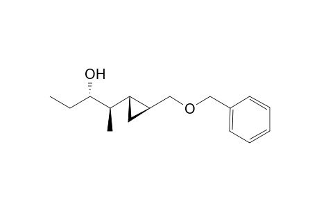 (2R,3R*)-2-{(1S*,2S*)-2-[(Benzyloxy)methyl]cyclopropyl}pentan-3-ol