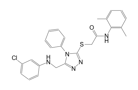 2-({5-[(3-chloroanilino)methyl]-4-phenyl-4H-1,2,4-triazol-3-yl}sulfanyl)-N-(2,6-dimethylphenyl)acetamide