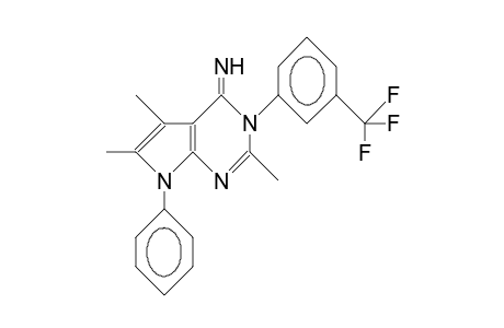 3,7-Dihydro-3-(3-trifluoromethyl-phenyl)-7-phenyl-2,5,6-trimethyl-4H-pyrrolo(2,3-D)pyrimidin-4-imine
