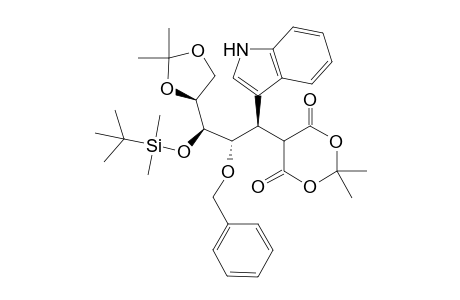 (1'R,2'S,3'R,4'S)-5-[2'-benzyloxy-3'-tert-butyldimethylsilyloxy-4',5'-dihydroxy-1'-(1H-indol-3-yl)-(4',5')-di-O-isopropylidene-pentan-1'-yl]-2,2-dimethyl-1,3-dioxane-4,6-dione
