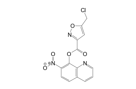 3-Isoxazolecarboxylic acid, 5-(chloromethyl)-, 7-nitro-8-quinolinyl ester