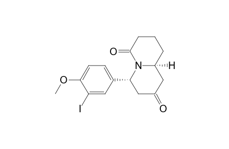 2H-Quinolizine-2,6(1H)-dione, hexahydro-4-(3-iodo-4-methoxyphenyl)-, cis-(.+-.)-