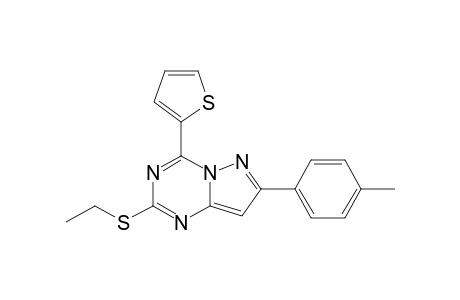 2-Ethylthio-7-(4-methylphenyl)-4-(2'-thienyl)pyrazolo[1,5-a][1,3,5]triazine