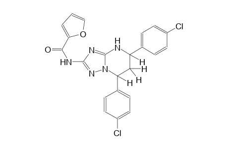 N-[5,7-bis(4-chlorophenyl)-4,5,6,7-tetrahydro[1,2,4]triazolo[1,5-a]pyrimidin-2-yl]-2-furamide
