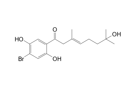 4-Bromo-2,5-dihydroxyphenyl 2',6'-Dimethyl-6'-hydroxyhept-2'-enyl Ketone