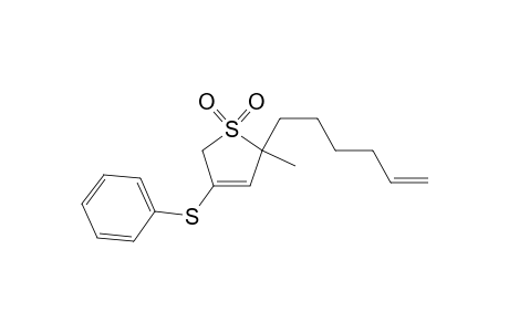 2-Methyl-2-(5-hexenyl)-4-(phenylthio)-3-sulfolene