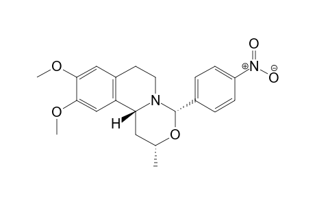 (2R*,4S*,11bR*)-9,10-Dimethoxy-2-methyl-4-(p-nitrophenyl)-1,6,7,11b-tetrahydro-2H,4H-[1,3]oxazino[4,3-a]isoquinoline