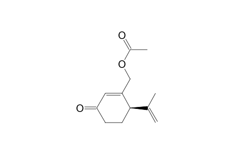2-Cyclohexen-1-one, 3-[(acetloxy)methyl]-4-(1-methylethenyl)-, (R)-