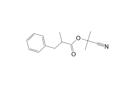 Hydrocinnamic acid, .alpha.-methyl-, ester with 2-methyllactonitrile