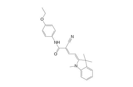(E,4Z)-2-cyano-N-(4-ethoxyphenyl)-4-(1,3,3-trimethyl-2-indolylidene)-2-butenamide