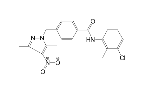 N-(3-chloro-2-methylphenyl)-4-[(3,5-dimethyl-4-nitro-1H-pyrazol-1-yl)methyl]benzamide