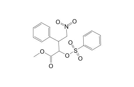 Butanoic acid, 4-nitro-2-phenylsulfonyloxy-3-phenyl, methyl ester-