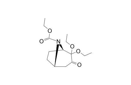 ETHYL-2,4-DIETHOXY-3-OXO-8-AZABICYCLO-[3.2.1]-OCTANE-8-CARBOXYLATE