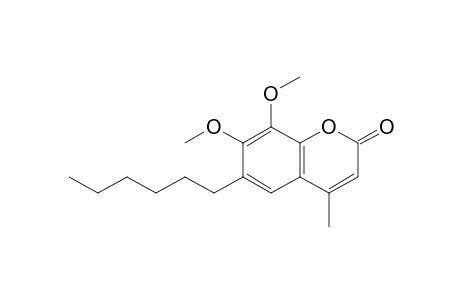 6-hexyl-7,8-dimethoxy-4-methylcoumarin