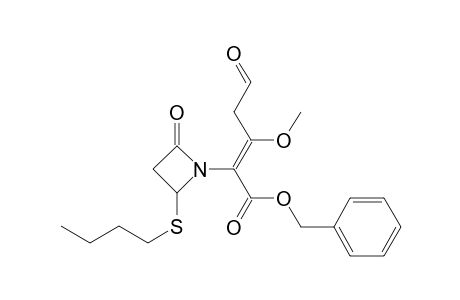 1-Azetidineacetic acid, 2-(butylthio)-.alpha.-(1-methoxy-3-oxopropylidene)-4-oxo-, phenylmethyl ester, (E)-