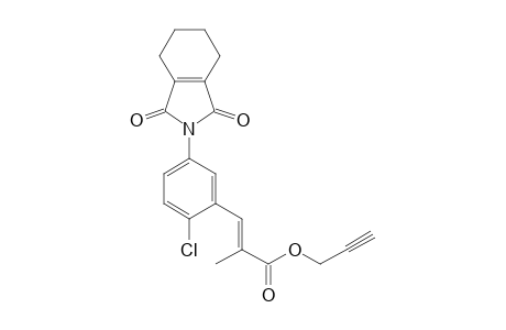 2-Propenoic acid, 3-[2-chloro-5-(1,3,4,5,6,7-hexahydro-1,3-dioxo-2H-isoindol-2-yl)phenyl]-2-methyl-, 2-propynyl ester