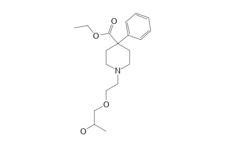4-PIPERIDINECARBOXYLIC ACID, 1-/2-/2- HYDROXYPROPOXY/ETHYL/-4-PHENYL-, ETHYL ESTER