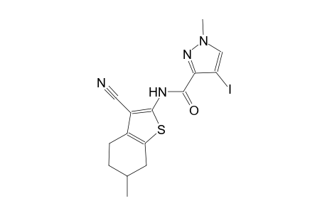N-(3-cyano-6-methyl-4,5,6,7-tetrahydro-1-benzothien-2-yl)-4-iodo-1-methyl-1H-pyrazole-3-carboxamide