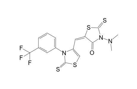 3-Dimethylamino-2-thioxo-5-[2-thioxo-3-(3-trifluormethylphenyl)-2,3-dihydrothiazol-4-ylmethylen]-thiazolidin-4-one