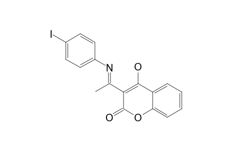 4-HYDROXY-3-[1-(PARA-IODOPHENYLIMINO)-ETHYL]-2H-CHROMEN-2-ONE