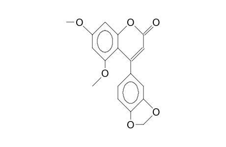 5,7-Dimethoxy-4-(3,4-methylenedioxy-phenyl)-coumarin