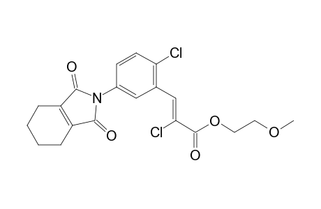 2-Propenoic acid, 2-chloro-3-[2-chloro-5-(1,3,4,5,6,7-hexahydro-1,3-dioxo-2H-isoindol-2-yl)phenyl]-, 2-methoxyethyl ester