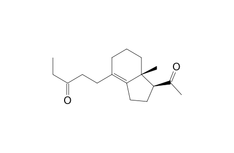 3-Pentanone, 1-(1-acetyl-2,3,5,6,7,7a-hexahydro-7a-methyl-1H-inden-4-yl)-, cis-