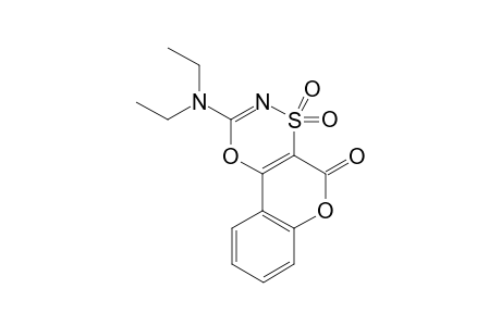 2-(N,N-Diethylamino)-4,4-dioxo-4H-4-.lambda(6).-coumarino[3,4-e]-(1,4,3)-oxathiazine