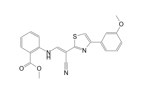 methyl 2-({(E)-2-cyano-2-[4-(3-methoxyphenyl)-1,3-thiazol-2-yl]ethenyl}amino)benzoate