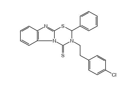3-(p-chlorophenethyl)-2-phenyl-2H-1,3,5-thiadiazo[3,2-a]benzimidazole-4(3H)-thione