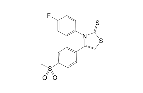 3-(4-Fluorophenyl)-4-(4-methylsulfonylphenyl)-2(3H)-thiazolethione