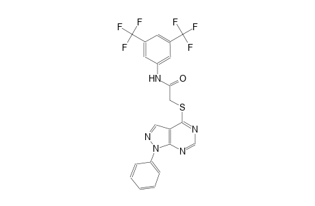 N-[3,5-bis(trifluoromethyl)phenyl]-2-[(1-phenyl-1H-pyrazolo[3,4-d]pyrimidin-4-yl)sulfanyl]acetamide