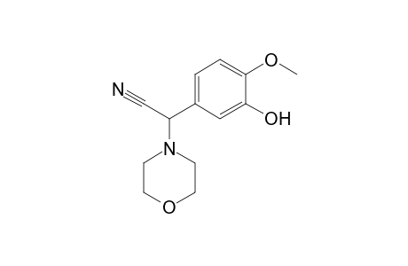2-(3-Hydroxy-4-methoxyphenyl)-2-(morpholin-1-yl)acetonitrile