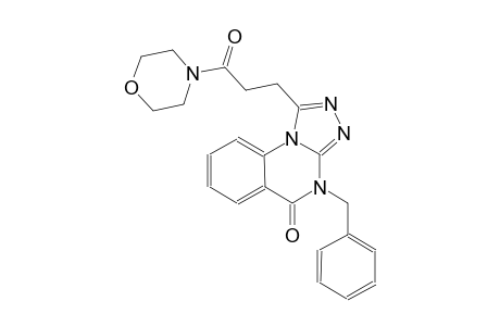 [1,2,4]triazolo[4,3-a]quinazolin-5(4H)-one, 1-[3-(4-morpholinyl)-3-oxopropyl]-4-(phenylmethyl)-
