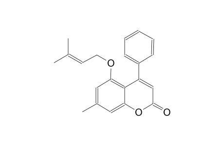 2H-1-benzopyran-2-one, 7-methyl-5-[(3-methyl-2-butenyl)oxy]-4-phenyl-