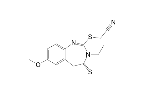 3-Ethyl-7-methoxy-2-cyanomethylsulfanyl-3H-4,5-dihydro-1,3-benzodiazepine-4-thione