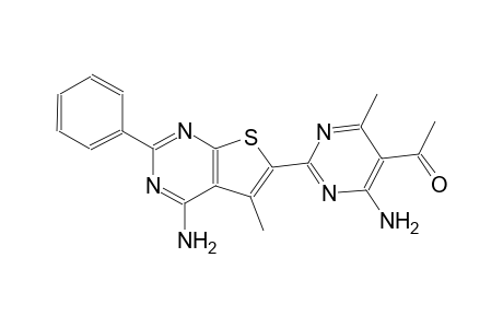 ethanone, 1-[4-amino-2-(4-amino-5-methyl-2-phenylthieno[2,3-d]pyrimidin-6-yl)-6-methyl-5-pyrimidinyl]-