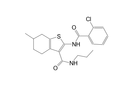 benzo[b]thiophene-3-carboxamide, 2-[(2-chlorobenzoyl)amino]-4,5,6,7-tetrahydro-6-methyl-N-propyl-