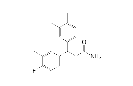3-(3,4-Dimethylphenyl)-3-(4-fluoro-3-methylphenyl)propionamide