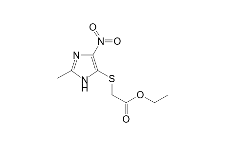 Acetic acid, 2-(2-methyl-4-nitro-5-imidazolylthio)-, ethyl ester