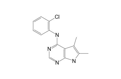 N-PHENYL-2'-CHLORO-5,6-DIMETHYL-7H-PYRROLO-[2,3-D]-PYRIMIDINE-4-AMINE